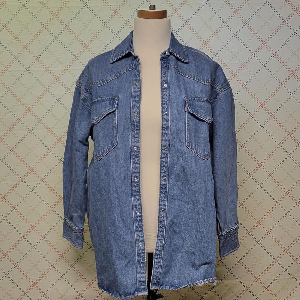 Levi's Brand Mens Denim Pearl Snap Heavyweight Shirt Jacket NWT